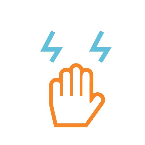 hand movement sweat scan neuroscience icon