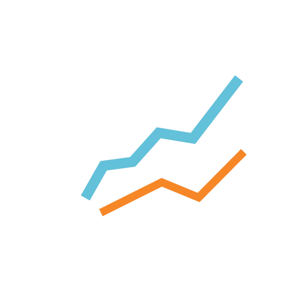 successful marketing graph icon