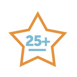 over 25 years of experience star icon